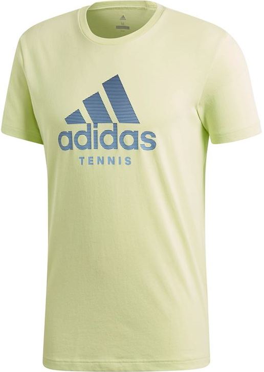Adidas Men's Category Tennis Tee Shirt (Semi-Frozen Yellow)