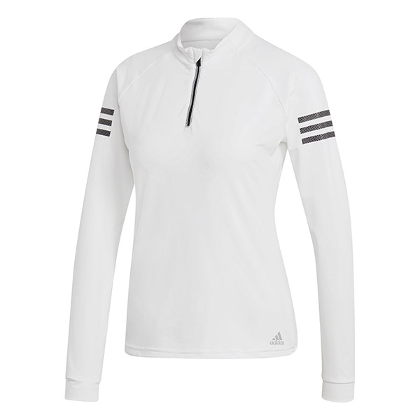 Adidas Women's Club Midlayer Long-Sleeve Tennis Top (White) - Do It Tennis