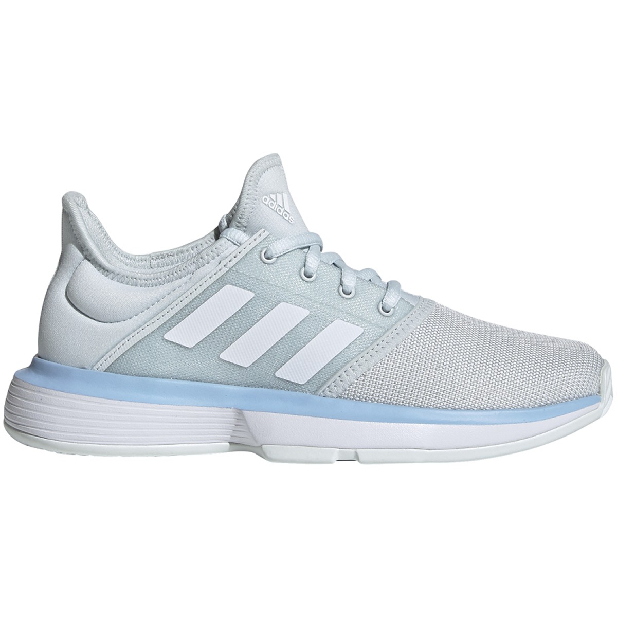 Adidas Junior SoleCourt xJ Tennis Shoes (Blue Tint/White/Glow Blue ...