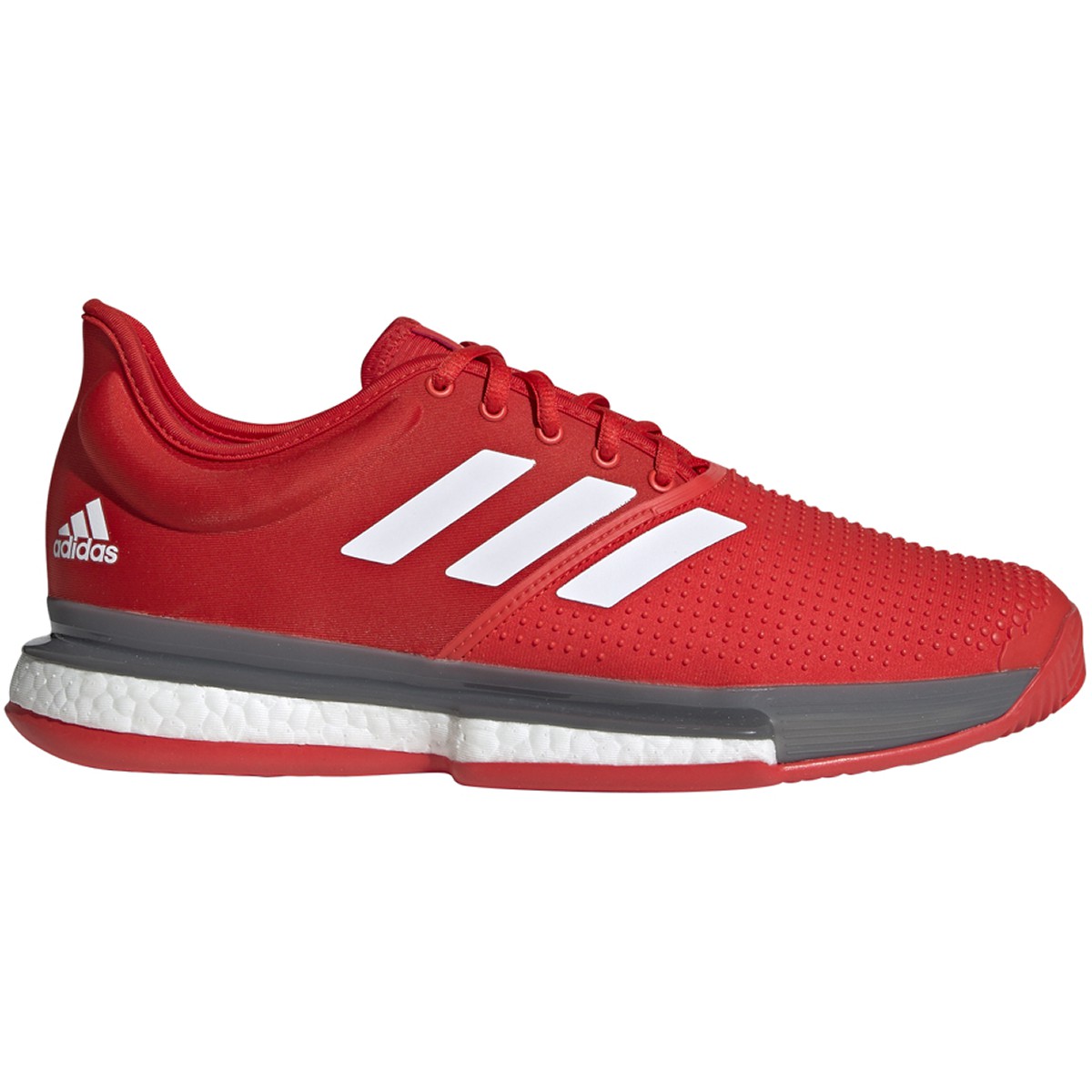 Adidas Men&#39;s SoleCourt Boost Tennis Shoes (Active Red/White/Grey) - Do It Tennis