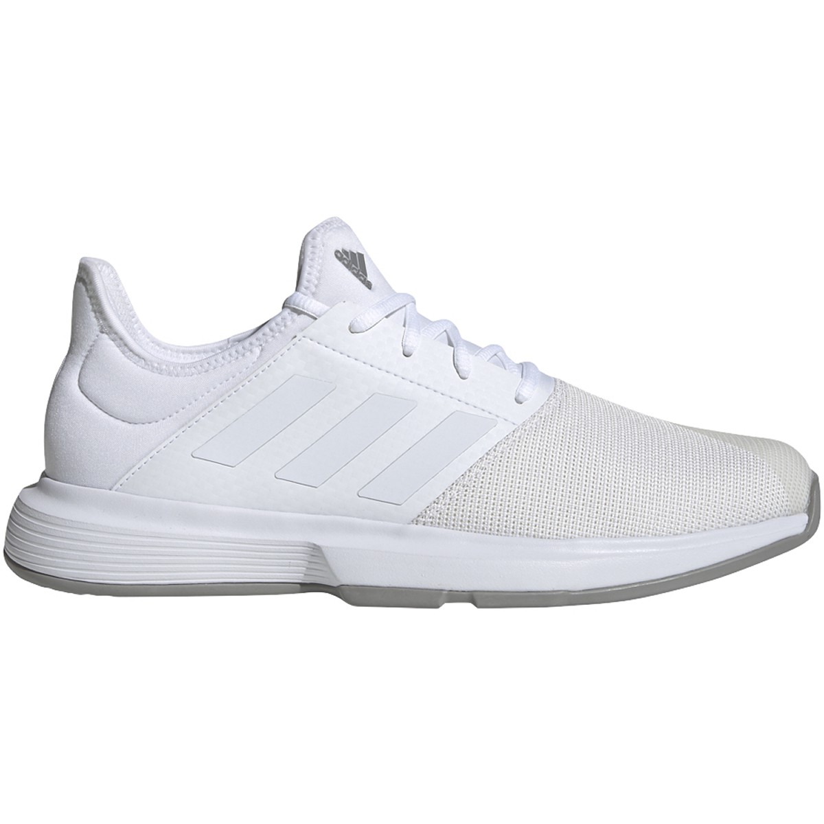 Tightly puff Awkward Adidas Men's GameCourt Tennis Shoes (White/White)