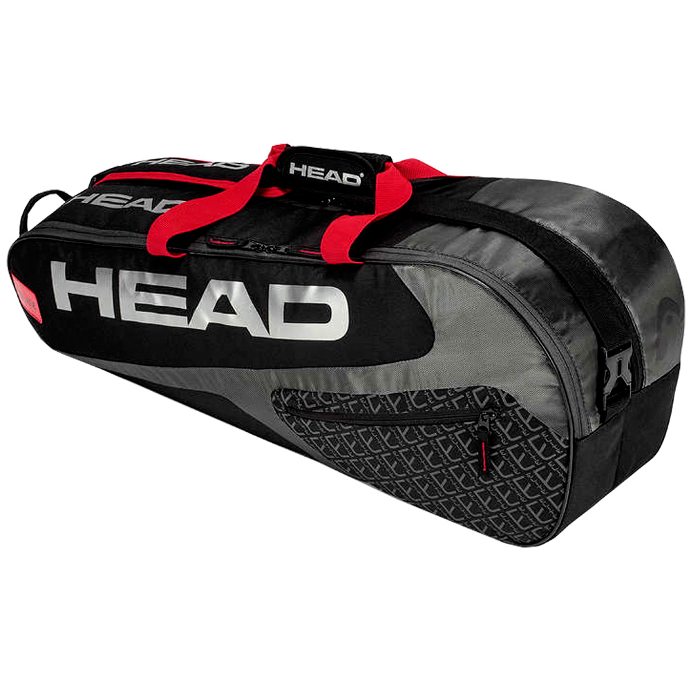 Head Elite 6R Combi Tennis Bag (Black/Red)