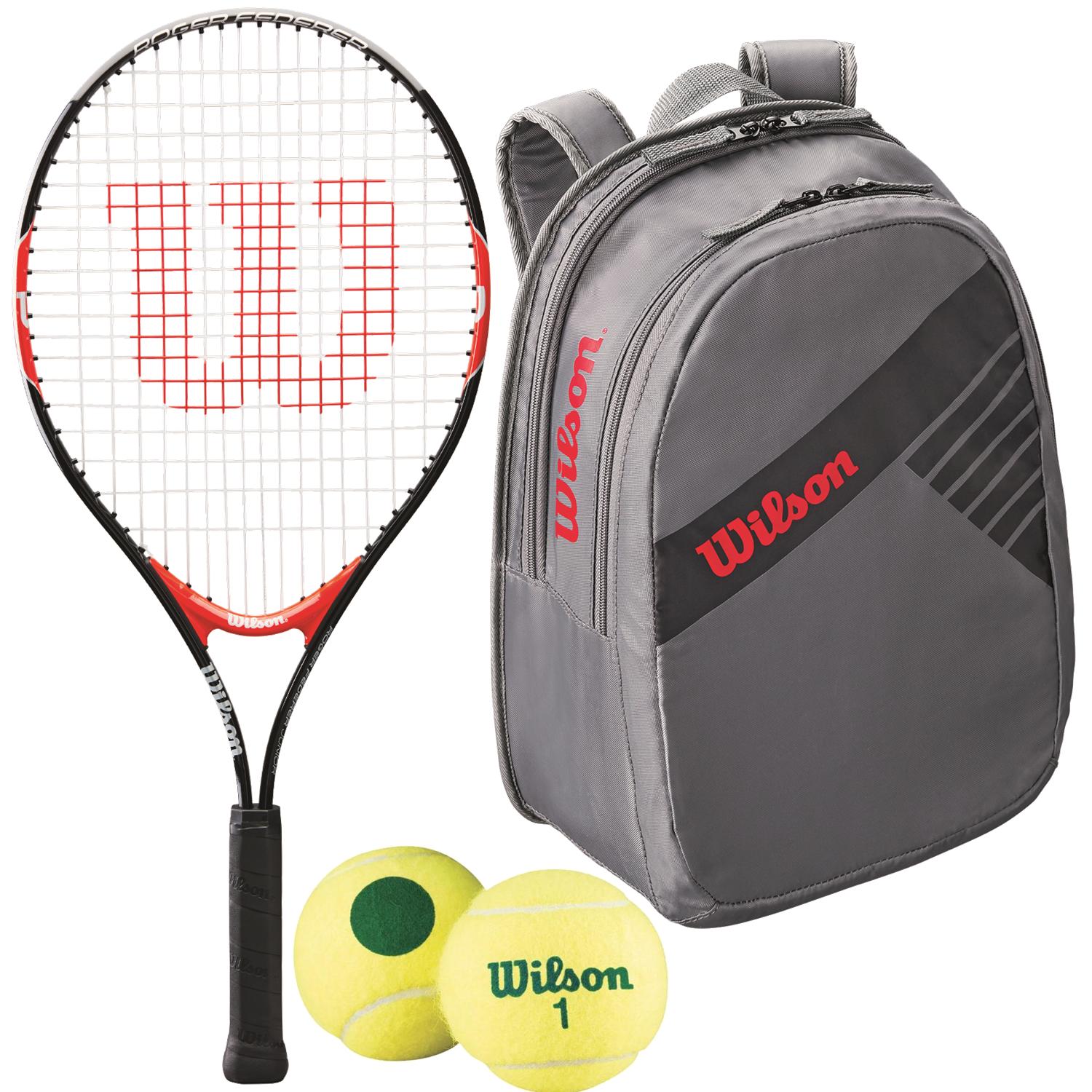Wilson Roger Federer Junior Tennis Racquet, bundled with a Grey Junior