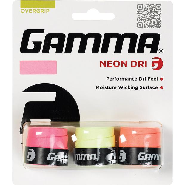 Gamma Neon Dri Tennis Racquet Overgrip (3-Pack)