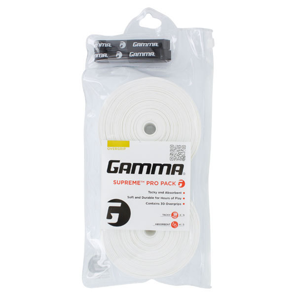 Gamma Supreme Tennis Racquet Overgrip Pro Pack (30 Overgrips)