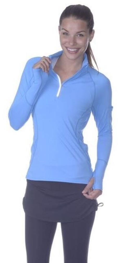BloqUV Women's Sun Protective Mock Zip Long Sleeve Athletic Top