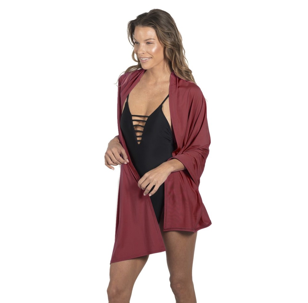 BloqUV UPF 50+ Sun Protective Blanket Wrap (Red Wine)