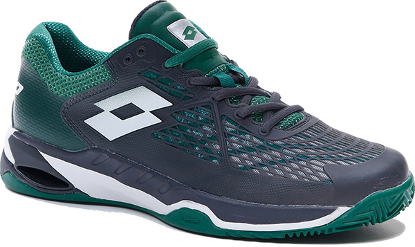 Lotto Men's Mirage 100 Speed Clay Tennis Shoes (Silver Metal 2/Garden/Asphalt)