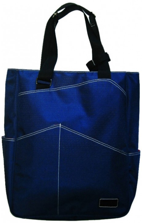 Maggie Mather Tennis Tote with Zipper Closure (Navy)