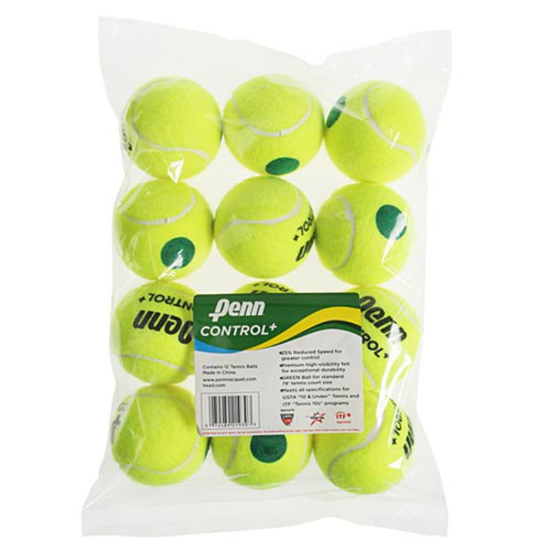 Penn Control+ Green Training Tennis Ball (12 pack)