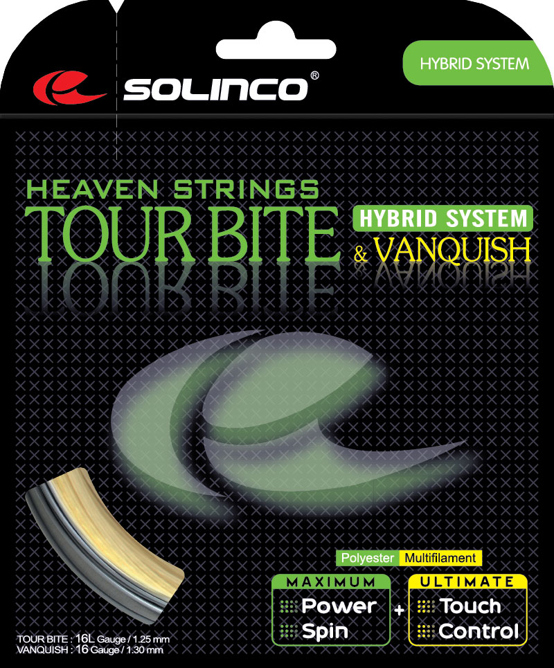 Solinco Hybrid Tour Bite 17g/Vanquish 16g