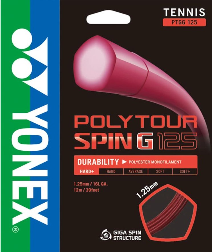 Yonex Poly Tour Spin G 125 16L Tennis String