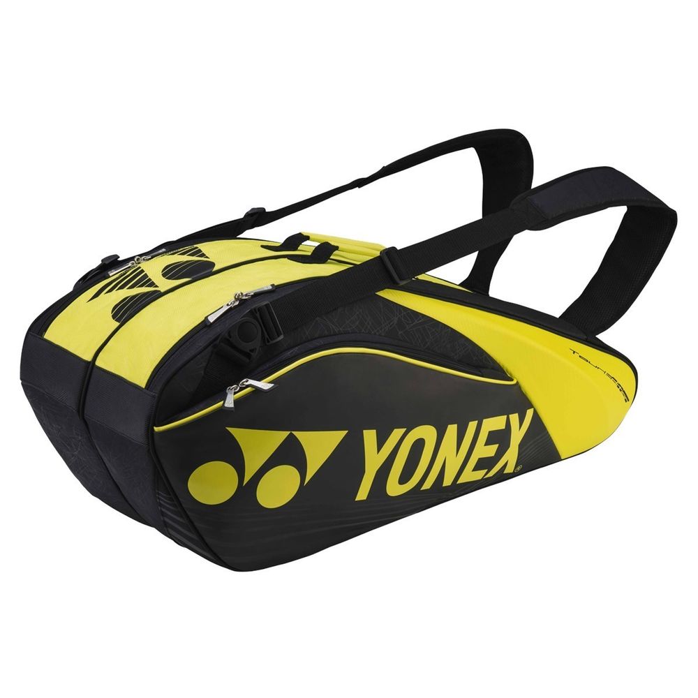 Yonex Pro Series 6-Pack Racquet Bag (Black/Lime)