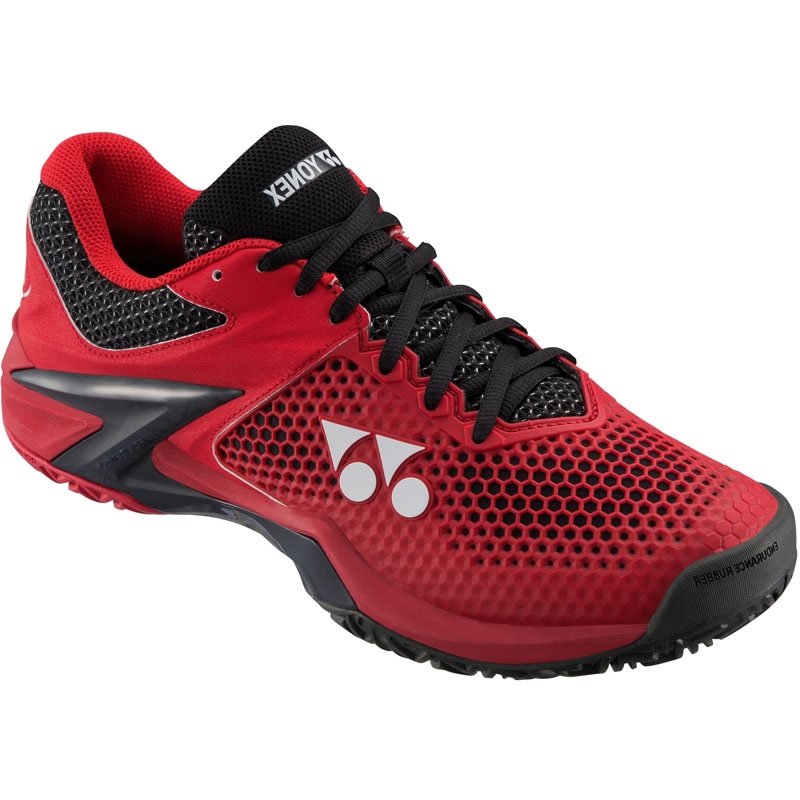 Yonex Men&amp;apos;s Power Cushion Eclipsion II Clay Court Tennis Shoes (Red/Black)