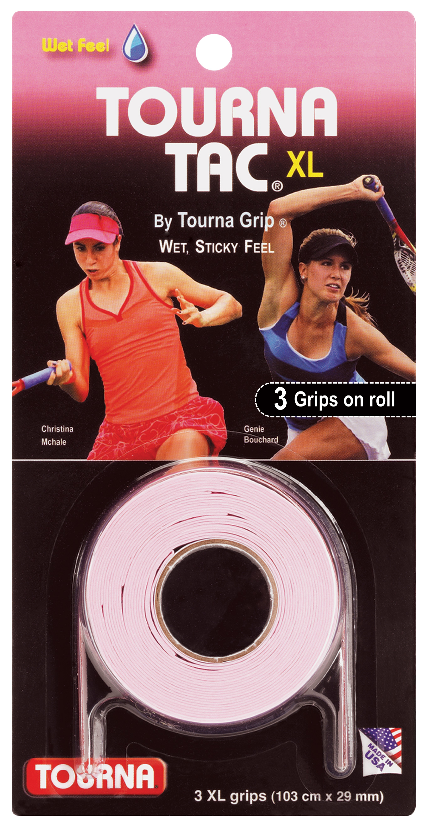 Tourna Tac XL Pink Overgrip (3 Pack)