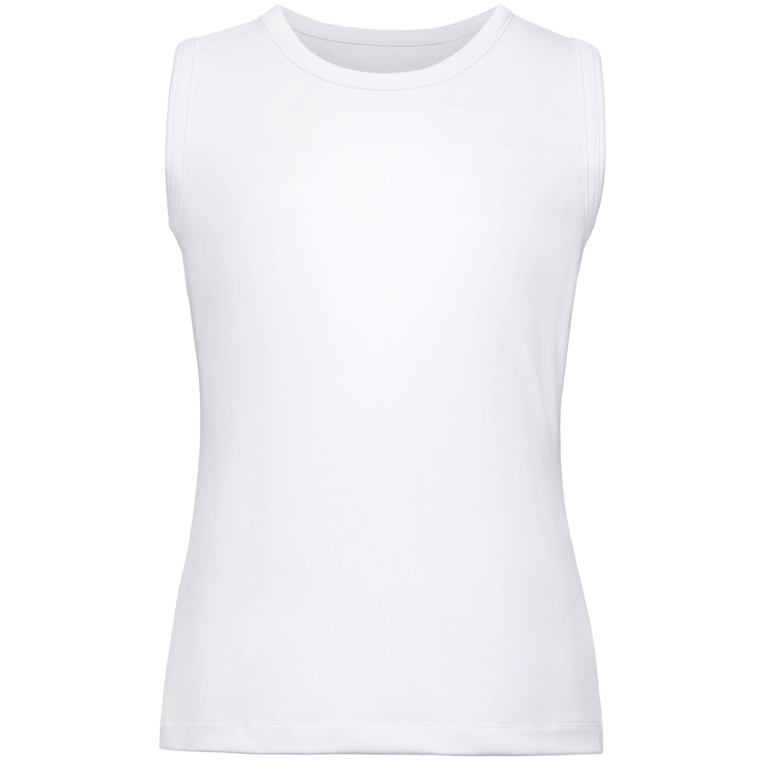 Fila Girl's Core Performance Full Back Tennis Tank (White)