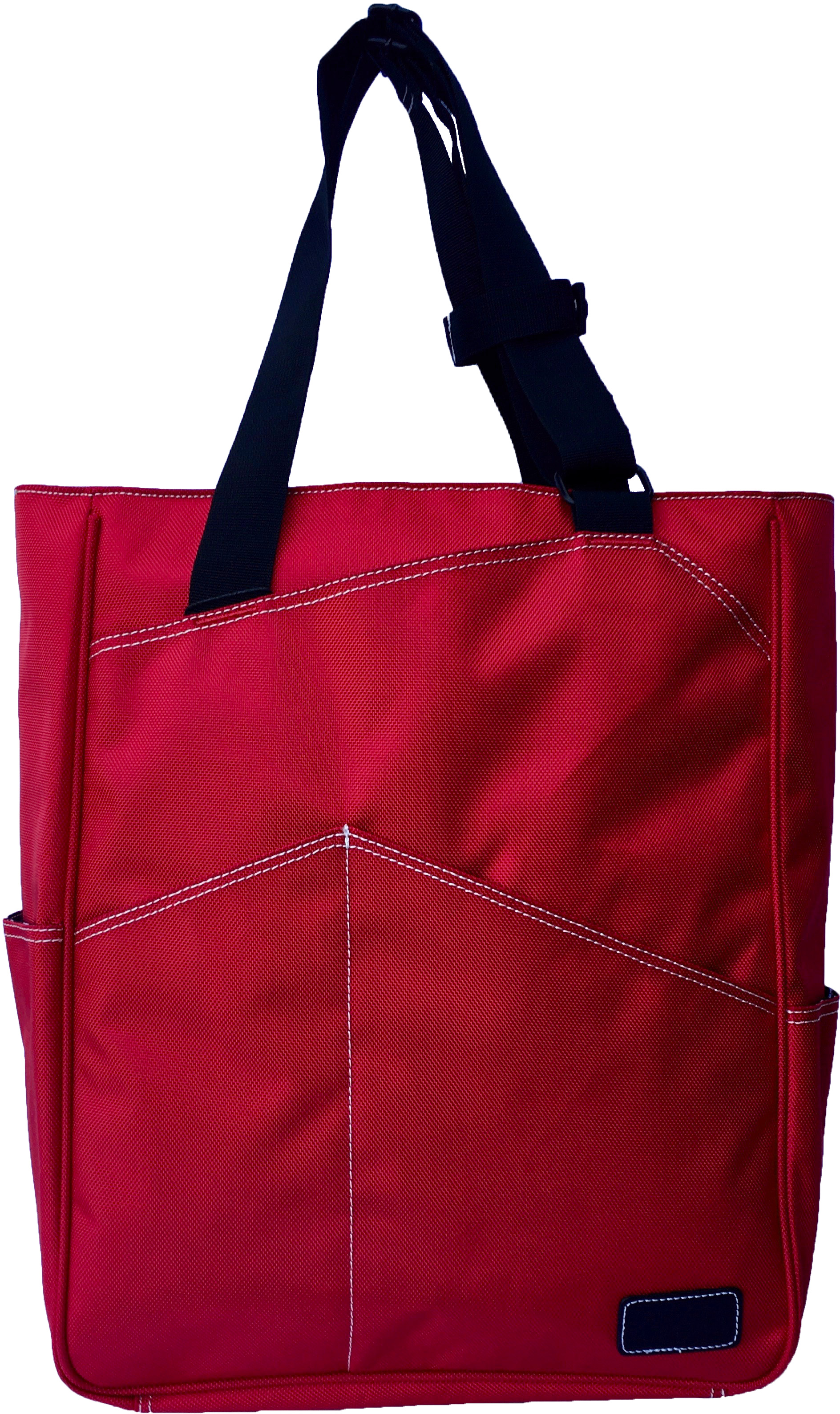 Maggie Mather Tennis Tote with Zipper Closure (Red)