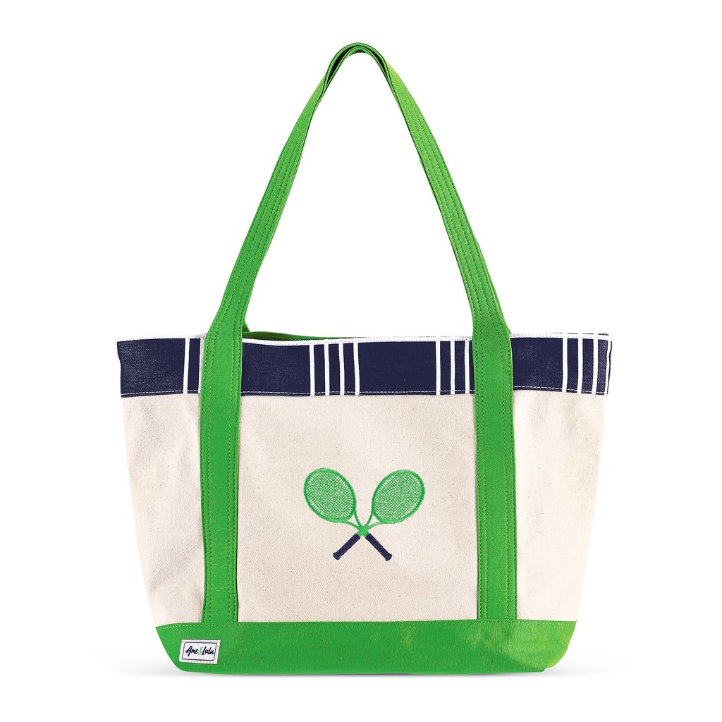 Ame & Lulu Parker Plaid Tennis Lovers Tote Bag