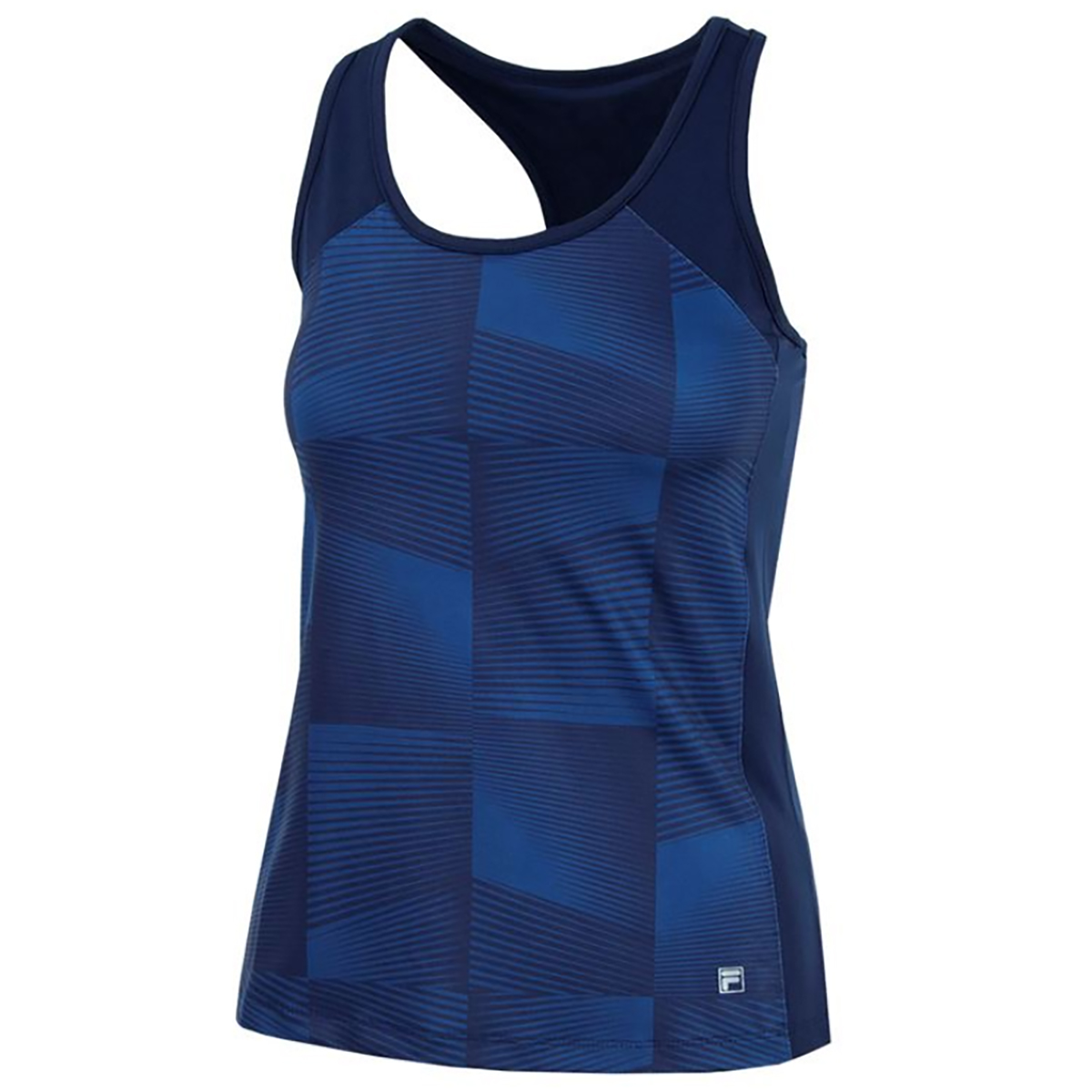 Fila Women's Core Performance Printed Racerback Tennis Tank (Navy)