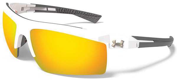 Under Armour Core 2.0 Orange Multiflection Sunglasses (Shiny White/Charcoal)