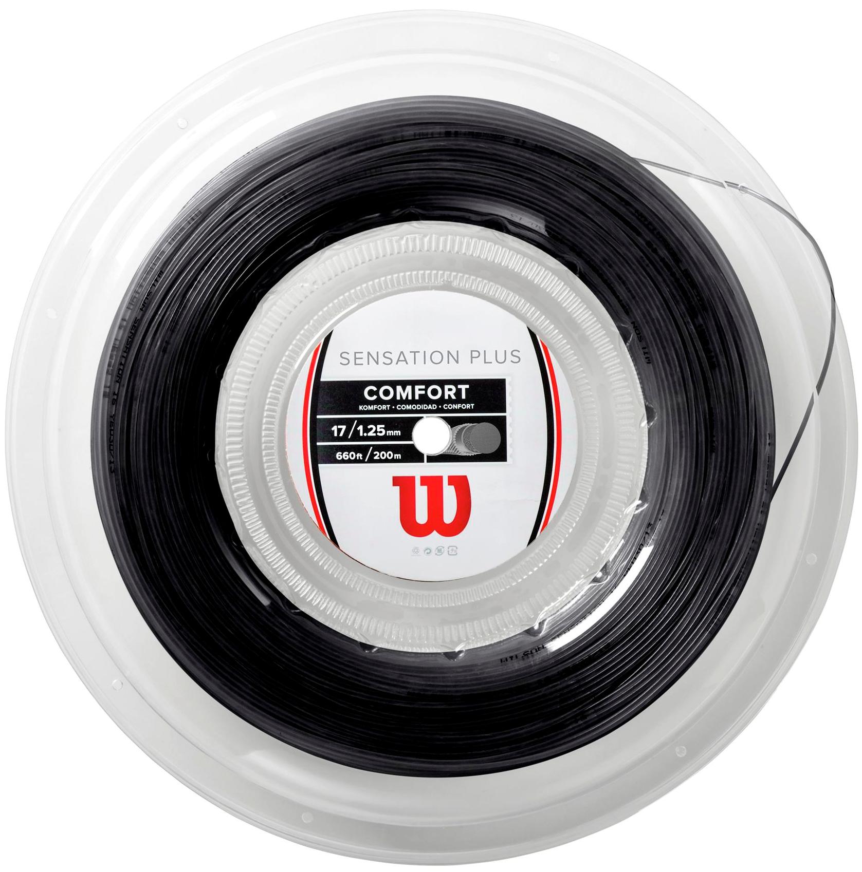 Wilson Sensation Plus 17g Black Tennis String (Reel)