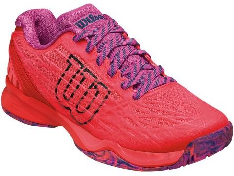 Wilson Women&amp;apos;s Kaos Tennis Shoes (Fiery Coral/Fiery Red/Rose Violet)
