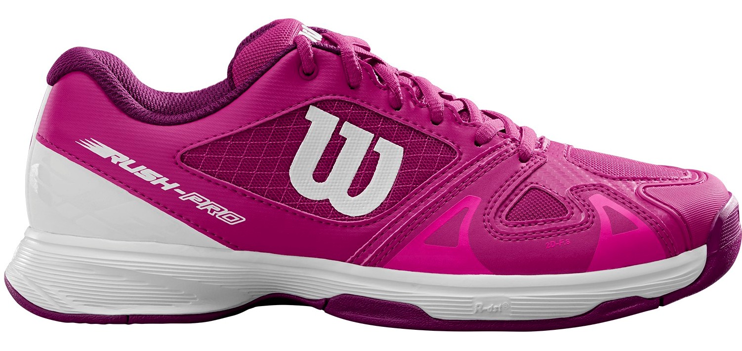 Wilson Junior Rush Pro 2.5 Tennis Shoes (Very Berry/White/Dark Purple)