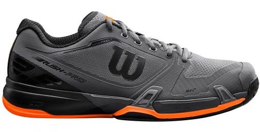 Wilson Men&amp;apos;s Rush Pro 2.5 Tennis Shoes (Magnet/Black/Orange)