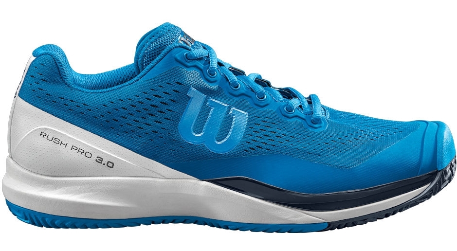 Wilson Men's Rush Pro 3.0 Tennis Shoes (Imperial Blue/White/Brilliant Blue)