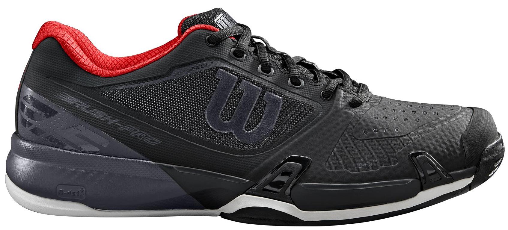 Wilson Men's Rush Pro 2.5 Tennis Shoes (Black/Ebony/Wilson Red)