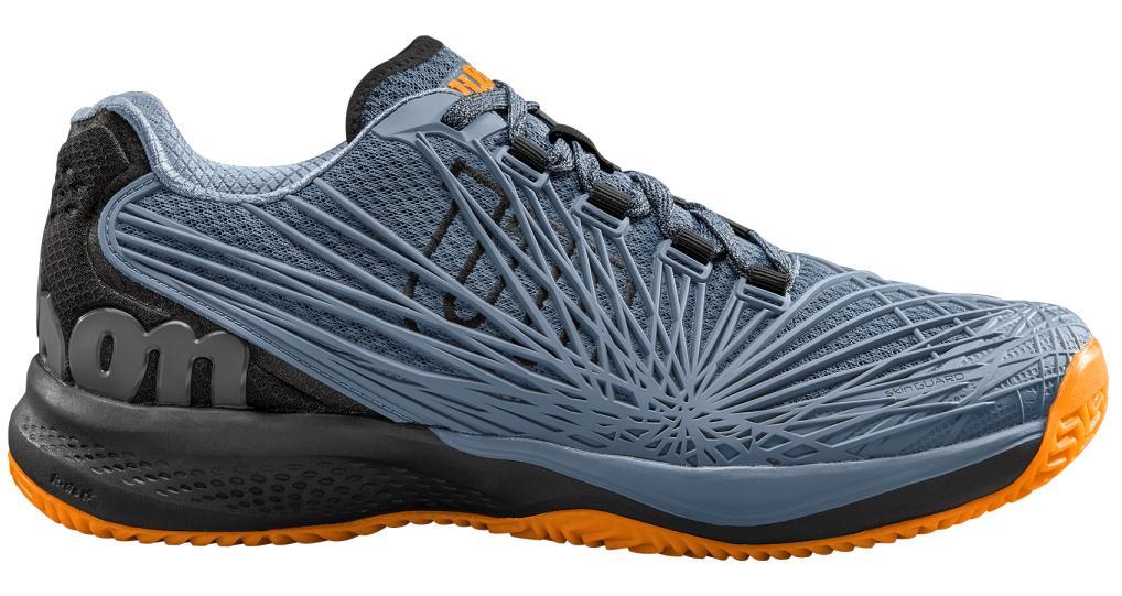 Wilson Men's Kaos 2.0 Tennis Shoes (Flint Stone/Black/Mandarin)