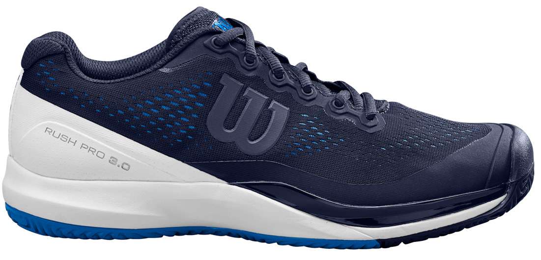 Wilson Men's Rush Pro 3.0 Tennis Shoes (Peacoat/White/Lapis Blue)