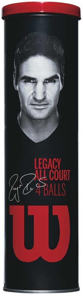 Wilson RF Legacy Tennis Ball Can (4 Balls)