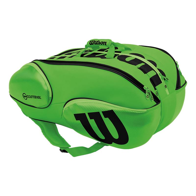 Wilson Blade 15-Pack Tennis Bag (Green/Black)