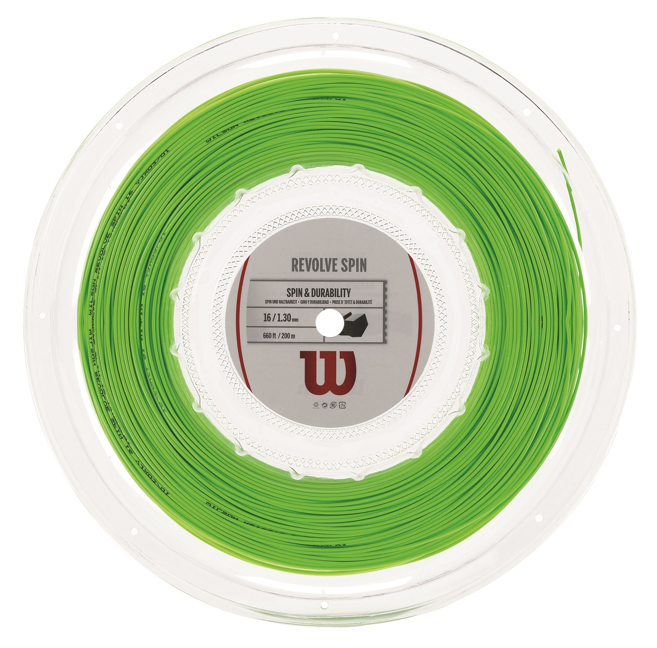 Wilson Revolve Spin 16g Tennis String Green (Reel)